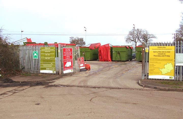 Potters Bar Household Waste Recycling Centre